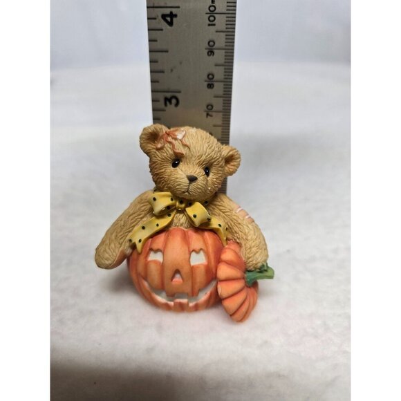 Cherished Teddies Leslie Friendship Pops Up Pumpkin Figurine Numbered from 2001 - Picture 7 of 9